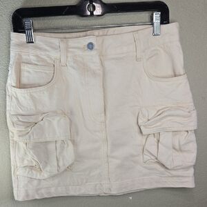 Pilcro Women's Cream Cargo Shorts